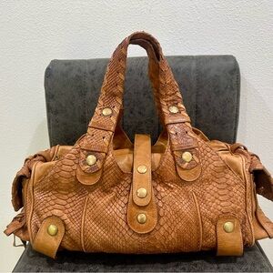 Vintage Chloe Python Silverado Bag Cognac